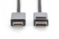 Digitus DB-340202-030-S HDMI-kabel HDMI Aansluitkabel HDMI-A-stekker 3 m Zwart 4K UHD, Afgeschermd (drievoudig), Flexibel, Halogeenvrij - thumbnail