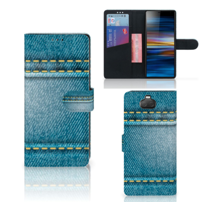 Sony Xperia 10 Plus Wallet Case met Pasjes Jeans