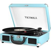Victrola Suitcase Kofferplatenspeler turquoise