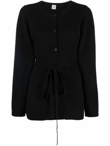 TOTEME cardigan en cachemire à taille nouée - Noir