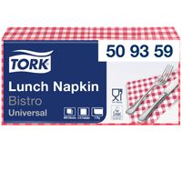 Lunchservet Tork Bistro 1/4-vouw 1-laags 400st rood 509359