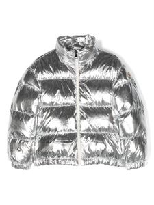 Moncler Enfant doudoune à effet métallisé - Argent