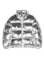 Moncler Enfant doudoune à effet métallisé - Argent - thumbnail