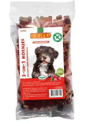 Biofood 3-In-1 Koekjes Cranberry Mini