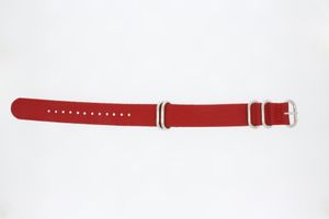 Horlogeband Universeel 409.06.22 Onderliggend Textiel Rood 22mm