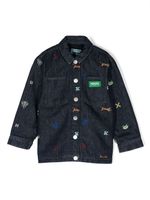 Kenzo Kids veste en jean à broderies - Bleu - thumbnail