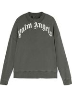 Palm Angels sweat en coton à logo imprimé - Gris - thumbnail