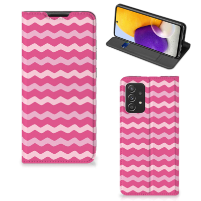 Samsung Galaxy A72 (5G/4G) Hoesje met Magneet Waves Pink Samsung Galaxy A72 (5G/4G) Hoesje met Magneet Waves Pink
