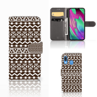 Samsung Galaxy A40 Telefoon Hoesje Aztec Brown