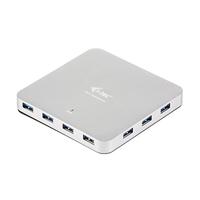 i-tec USB 3.0 10-Port HUB Metaal, Oplaadhub met 10 USB-Poorten en Stroomadapter