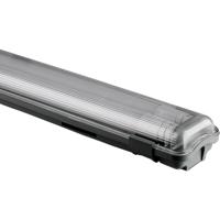 LED TL Armatuur met T8 Buizen - Viron Spasi - 120cm Dubbel - 36W - Helder/Koud Wit 6400K - Mat Grijs - Kunststof