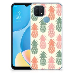 OPPO A15 Siliconen Case Ananas