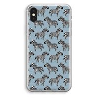 Zebra: iPhone XS Transparant Hoesje