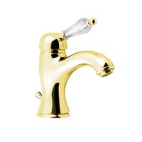 Wastafelmengkraan Sapho Kirké Retro Kristal 1-hendel Gebogen 18.2 cm Goud Sapho