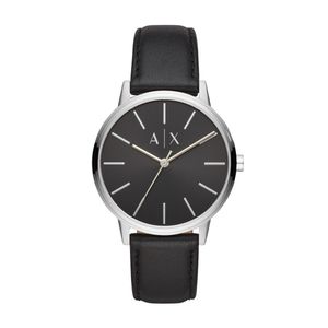 Horlogeband Armani Exchange AX2703 Leder Zwart 20mm