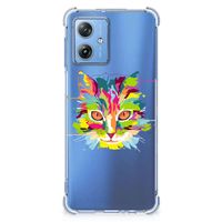 Motorola Moto G54 Stevig Bumper Hoesje Cat Color