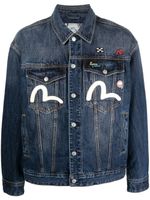 EVISU logo-print denim jacket - Bleu