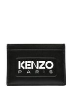 Kenzo portefeuille en cuir à logo embossé - Noir