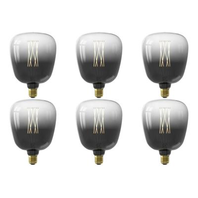 Calex - Led Lamp 6 Pack - Kiruna Moonstone - E27 Fitting - Dimbaar - 4w - Warm Wit 2200k - Rookkleur