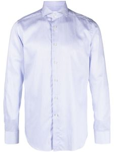 Xacus chemise en coton à col italien - Bleu