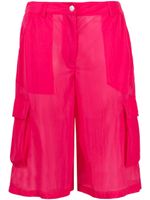 MOSCHINO JEANS bermuda à design transparent - Rose