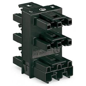 WAGO 770-608 Connector WINSTA MIDI Stekker, recht Totaal aantal polen: 3 25 A Zwart 25 stuk(s)