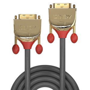 Lindy 36217 20m DVI-D DVI-D Goud, Grijs DVI kabel