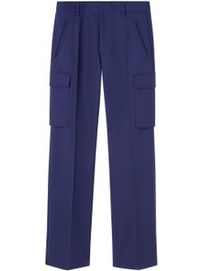 Versace pantalon cargo à taille mi-haute - Bleu