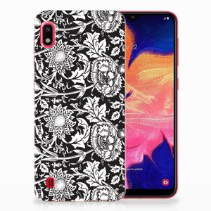 Samsung Galaxy A10 TPU Case Black Flowers