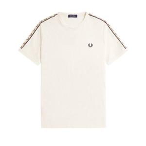 Fred Perry - Contrast Tape Ringer T-Shirt - Ecru/ Zwart