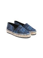 Versace Kids espadrilles Barocco en jean - Bleu