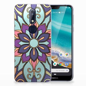 Nokia 7.1 TPU Case Purple Flower