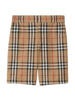 Burberry Kids short à motif Vintage Check en coton - Tons neutres