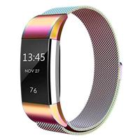 By Qubix - Compatible met Fitbit Charge 2 milanese bandje - Maat: Small - Multicolor - Compatible fitbit bandje