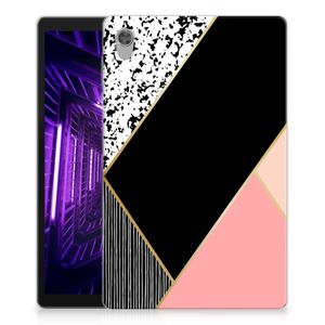 Lenovo Tab M10 HD (2de generatie) Back Cover Zwart Roze Vormen