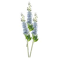 Kunstbloem Ridderspoor/delphinium Roland - 3x - 87 cm - licht blauw - kunst zijdebloemen