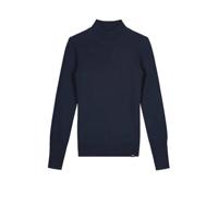 NIK&NIK fijngebreide trui Haldis donkerblauw