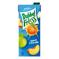 Fruitdrank DubbelFrisss appel perzik pak 1500ml - thumbnail