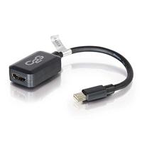 C2G 20CM Mini DisplayPort/Thunderbolt manspersoon naar HDMI vrouwtje 1080P Adapter Zwart, Full HD Mini DP Compatibel met Apple MacBook, Mac Mini, Mac Pro, Microsoft Surface Pro, Dell XPS en meer