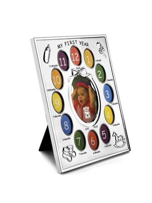 ZILVERSTAD - Kinderartikelen - Fotolijst 1e jaar v. 13 foto's