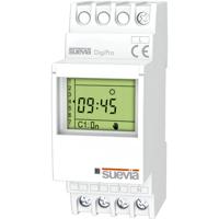 Suevia DigiPro Schakelklok voor DIN-rails 1x wisselcontact 16 A 250 V/AC Dagprogramma, Weekprogramma, Vakantieprogramma, Impulsprogramma