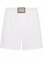 Dolce & Gabbana boxer à patch logo - Blanc