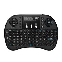 Rii i8+ toetsenbord RF-draadloos + Bluetooth QWERTY Zwart