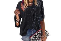 Panterprint blouse in de sale