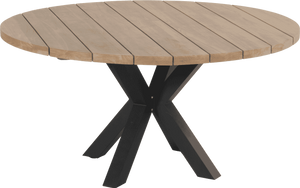 Hartman Ronde Tuintafel Stephanie Teakhout, 150cm - Naturel/Zwart