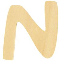 Houten lettertje N   - - thumbnail