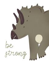 Poster - Stegosaurus / Be Strong - thumbnail