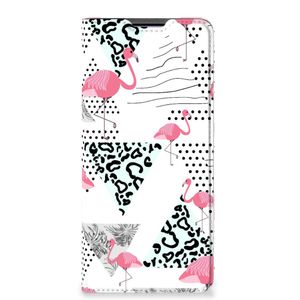 Motorola Edge 30 Pro Hoesje maken Flamingo Triangle