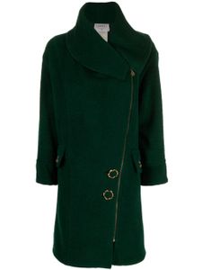 CHANEL Pre-Owned manteau en laine à design asymétrique (1994) - Vert