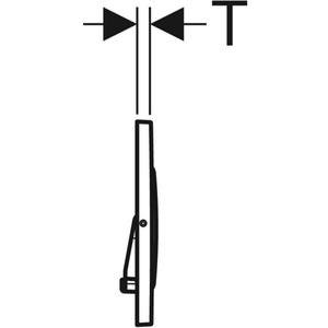 Geberit Sigma 20 bedieningspaneel rvs geborsteld voor Sigma reservoirs 8cm (UP720) en 12cm (UP320)